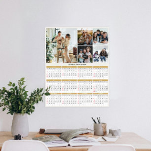 2026 Custom Family Collage Fotokalender Poster