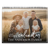 2026 Custom Family Photo Modern Elegant Script  Kalender (Hoes)