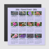 2026 Custom Flower magnetische lila Kalender SU (Voorkant / Achterkant)