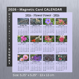 2026 Custom Flower magnetische lila Kalender SU