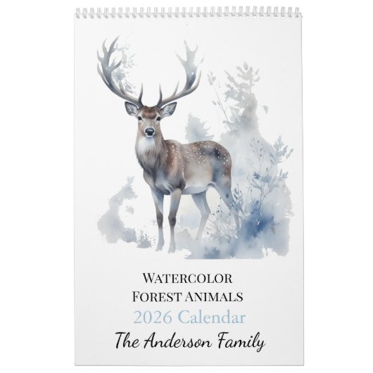 2026 Custom Forest Animals Photo Calendar Kalender (Hoes)