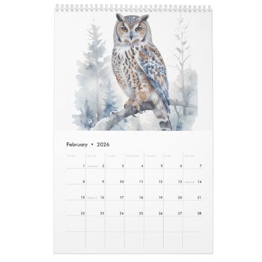 2026 Custom Forest Animals Photo Calendar Kalender (Feb 2026)