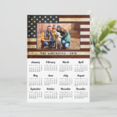 2026 Custom Foto Amerikaanse Vlag Patriottisch Feestdagenkaart (Staand voorkant)