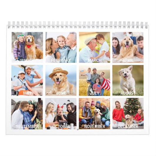 2026 Custom Foto's Modern Creëer Je Eigen Familie Kalender (Hoes)