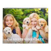 2026 Custom Foto's Modern Familiejaar Maandelijks Kalender (Hoes)