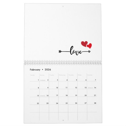 2026 CUSTOM PHOTO DESK CALENDAR KALENDER (Feb 2026)