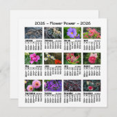 2026 Custom Photo Flower Calendar Sunday start (Voorkant / Achterkant)