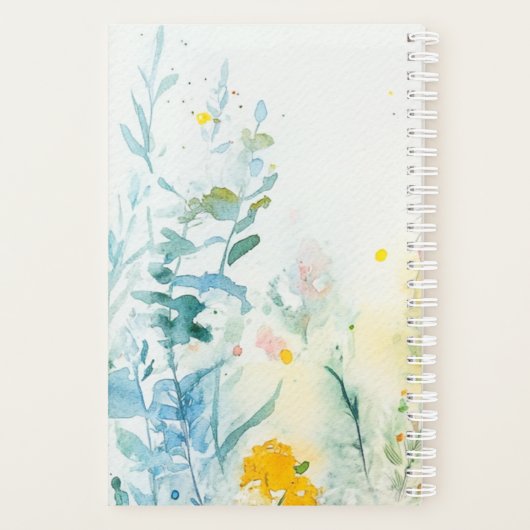 2026 Custom Planner | Floral Cat Planner (Achterkant)