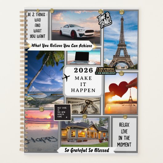2026 Custom Vision Dream Board Dagelijks Doel Nieu Planner (Voorkant)