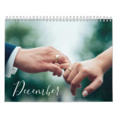 2026 Custom Wedding Photo Chic Script Calendar Kalender (Hoes)