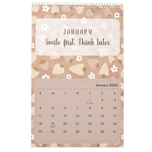2026 Cute Quote Calendar Kalender (Jan 2026)