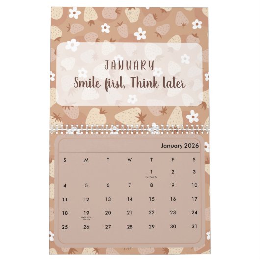 2026 Cute Quote Calendar Kalender (Jan 2026)
