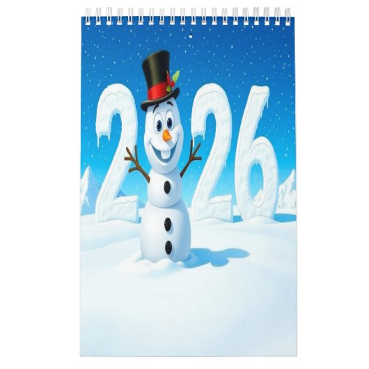2026 Cute Seasonal Character Wall Calendar (Small) Kalender (Hoes)