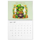 2026 Cute Turtles Celebrating Holidays  Kalender (Mar 2027)