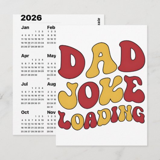 2026 Dad Jokes Advent Calendar Christmas Countdown Briefkaart (Voorkant / Achterkant)