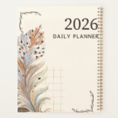 "2026 Dagelijkse Planner" | Aardse Veer & Raster Planner (Achterkant)