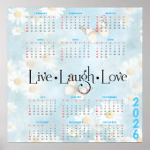 2026 Daisy Butterfly Calendar Poster (Voorkant)