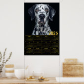 2026 Dalmatische Hond Kalender Poster (Keuken)