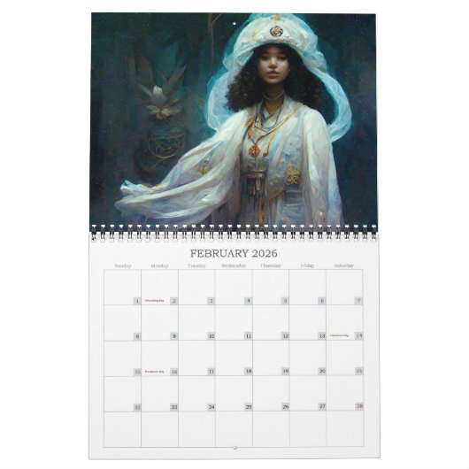 2026 Dames van de Fae 1 Fantasy Art Kalender (Feb 2026)