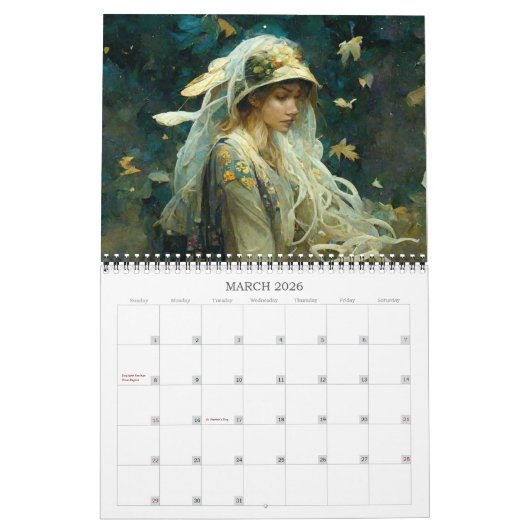 2026 Dames van de Fae 2 Fantasy Art Kalender (Mar 2026)