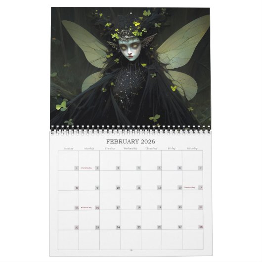 2026 Dark Fairies Fantasy Art Kalender (Feb 2026)