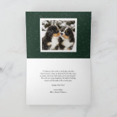 2026 Dark Green Bold Typography New Year Photo Feestdagen Kaart (Binnen)