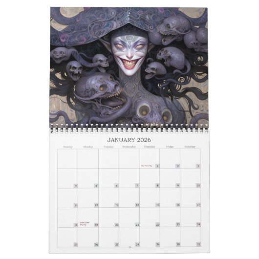 2026 demonstreert Dark Fantasy Art Kalender (Jan 2026)