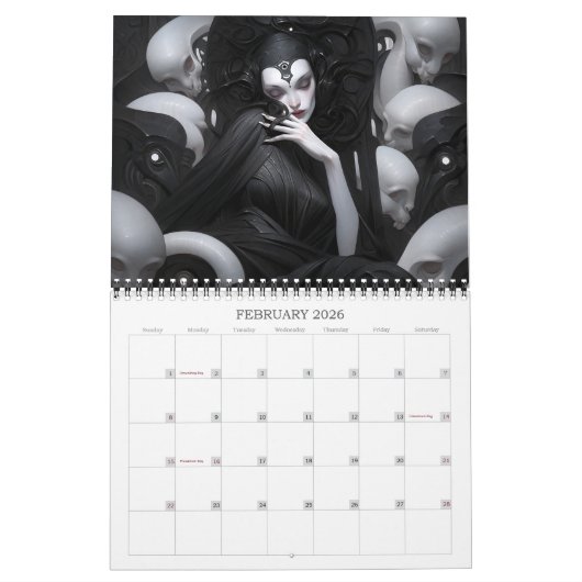 2026 demonstreert Dark Fantasy Art Kalender (Feb 2026)