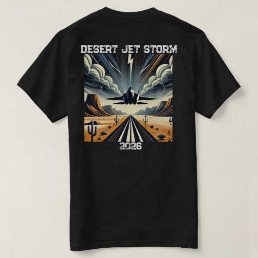 2026 Desert Jet Storm T-Shirt (Design achterkant)