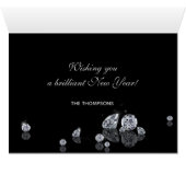 2026 Diamonds Luxury Happy New Year Greeting Card (Binenzijde Horizontaal (Onderkant))