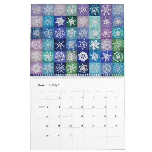 2026 Digitale Sneeuwvlok Temperatuur Quilt Kalende Kalender (Mar 2026)