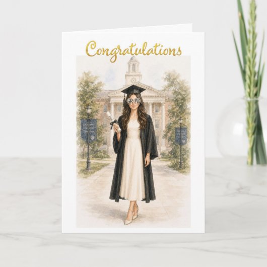 2026 Diploma Card Meisje Kaart (Voorkant)