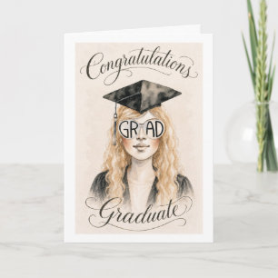 2026 Diploma Card Meisje Kaart