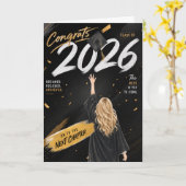 2026 Diploma kaart voor haar (Gele Bloem)