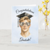 2026 Diploma kaart voor hem (Gele Bloem)
