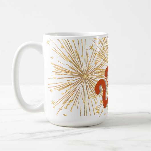 2026 Distressed Design Keramische Mok (Links)