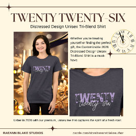 2026 Distressed Design Unisex Tri-Blend Shirt