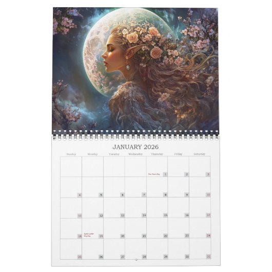 2026 Dochters van Moonlight Fantasy Art Kalender (Jan 2026)