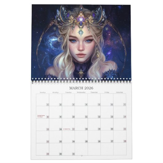 2026 Dochters van Starlight Fantasy Art Kalender (Mar 2026)