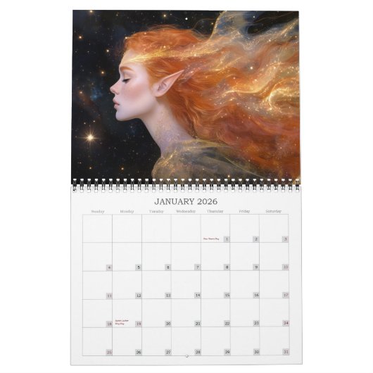 2026 Dochters van Starlight Fantasy Art Kalender (Jan 2026)