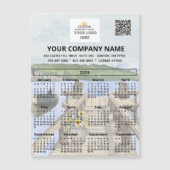 2026 Dock Water Magnet Kalender Business Logo QR (Voorkant)