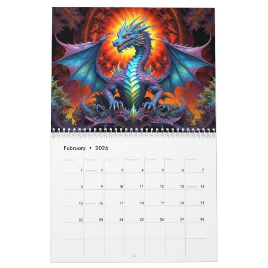 2026 Dragon Art Kalender (Feb 2026)