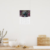 2026 Dragon Fantasy Art Volledige jaarkalender Poster (Keuken)