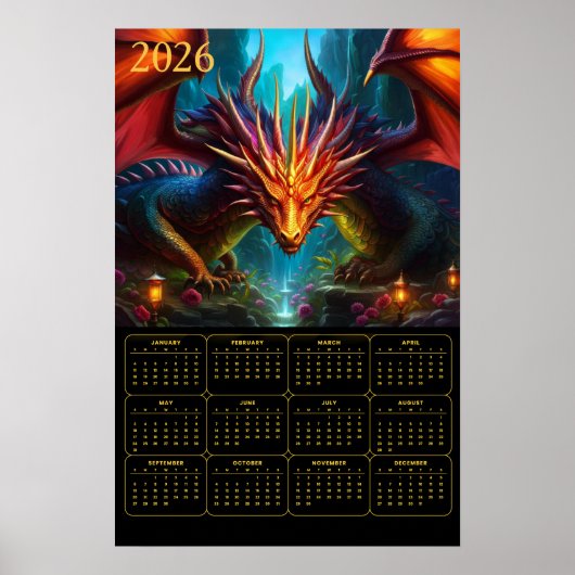 2026 Drakenkalender Poster (Voorkant)