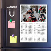 2026 Editable Color Calendar Photo Collage Magnet
