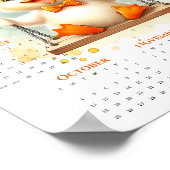 2026 Eén-pagina kalender Cute Eend op Schommel Poster (Hoek)