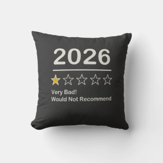 2026 één sterren beoordeling zeer slecht jaar kussen
