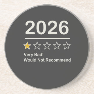 2026 één sterren beoordeling zeer slecht jaar zandsteen onderzetter
