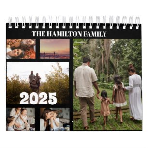 2026 Eenvoudige Aangepaste Familie Fotocollage Kalender