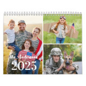 2026 Eenvoudige Custom Photo Collage Familie 12 Ma Kalender (Hoes)